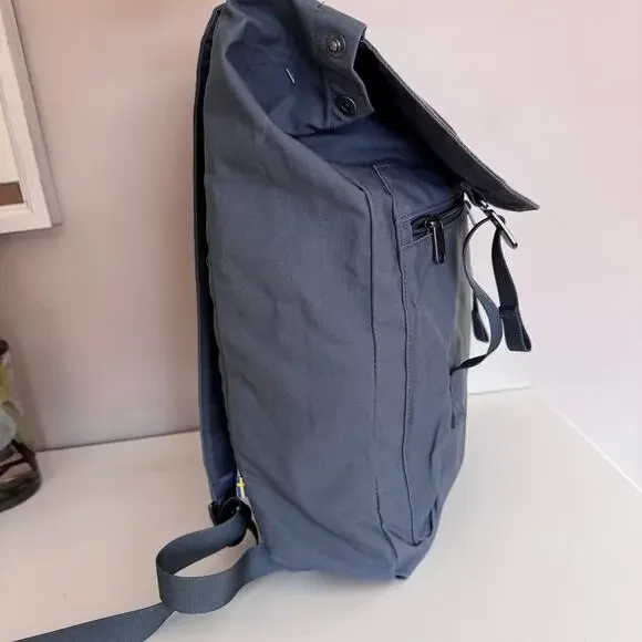 Fjällräven Foldsack No 1 Backpack Blue Foldover Style G-1000 Water Resistant Bag - Picture 7 of 10